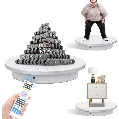 23.6In Remote Large Motorized electric turntable Rotating platform Photography Turntable Motorized lazy susan Base giratoria para for Photography,3D Scanner,Heavy duty display(Load Range:220~500lbs)