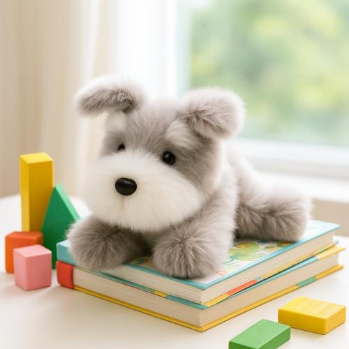 Adorable Schnauzer Dog Stuffed Animal Soft Plush Gifts for Kid