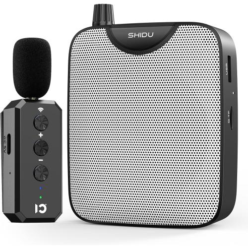 SHIDU 35W Voice Amplifier for Teachers Bluetooth Wireless Lavalier Mic