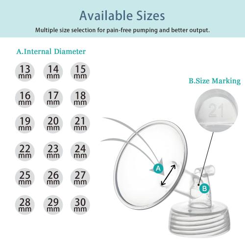 16mm Flange and Duckbill Valve Compatible with Spectra S1 S2 9 Plus Breastpump Replacement to Spectra Pump Parts, Not Original, Replace Accessories.