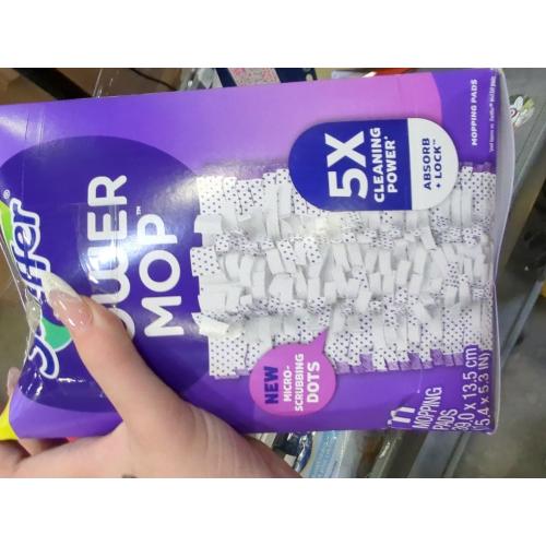 Swiffer PowerMop Multi-Surface Mopping Pad Refills for Floor Cleaning, 11 Count, White/Purple