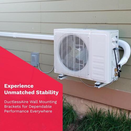 DuctlessAire Outdoor Wall Bracket - Mini Split Mounting Bracket - Ductless Air Conditioner Wall Mount - Mini Split AC/Heating System Accessories for Window AC, HVAC, Heat Pump & More (9000-36000 BTU) ‼️product has scratches ‼️