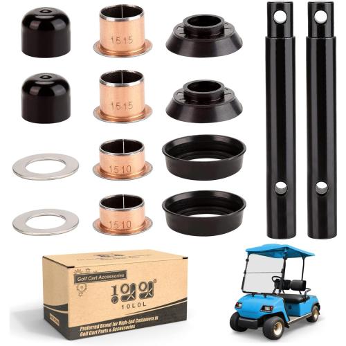 10L0L Golf Cart Steering Knuckle Kingpin and Bushing Kit for Yamaha G2/G8/G9/G14/G16/G19/G20 ,OEM:J55-F3516-00 90384-15826 90201-156J2 J38-23527-00
