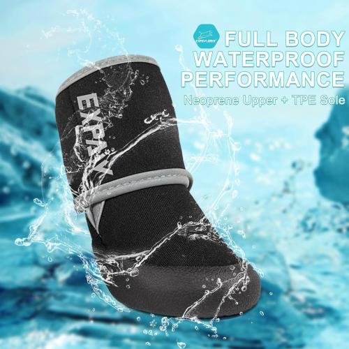 EXPAWLORER Waterproof Dog Shoes for Small Medium Large Dogs, Dog Shoes for Hot Pavement, Hiking Walking, Reflective Dog Booties for Outdoor Snow Rain Days, Anti-Slip Dog Boots & Paw Protectors