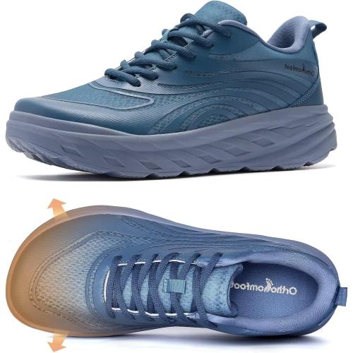 Size 44 Men's Orthopedic Diabetic Wide Running Shoes: Comfortable Arch Support Plantar Fasciitis Sports Sneakers, Casual Swollen Orthotic Work Tennis Walking Shoes for Ankle and Heel Pain Relief