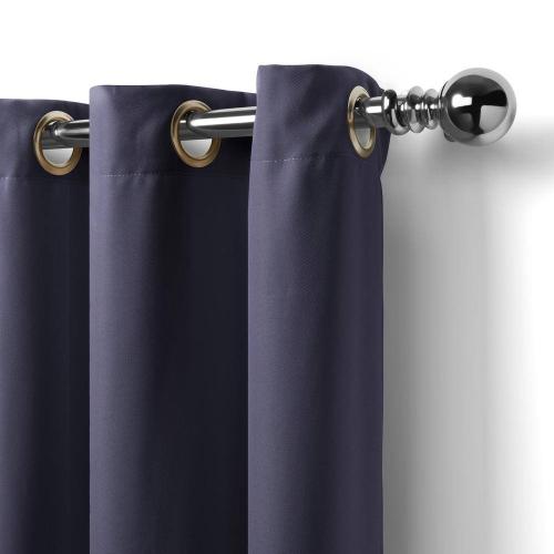 Blue Solid Grommet Room Darkening Curtain - 52 in. W x 84 in. L