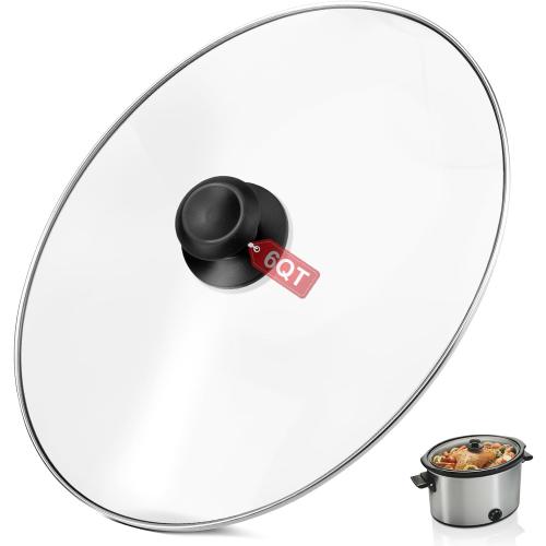 Oval Glass Crock Pot Lid 6 Quart for Hamilton Beach Slow Cooker 6 qt