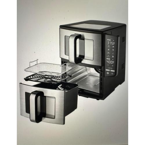 Gourmia (GAF1190) Double Decker Dual Basket Air Fryer 11QT – Extra Large Capacity, Independent Cooking Zones, Rapid Air Circulation Technology, 8 Preset Functions, Dishwasher-Safe Baskets NEEDS CLEANING