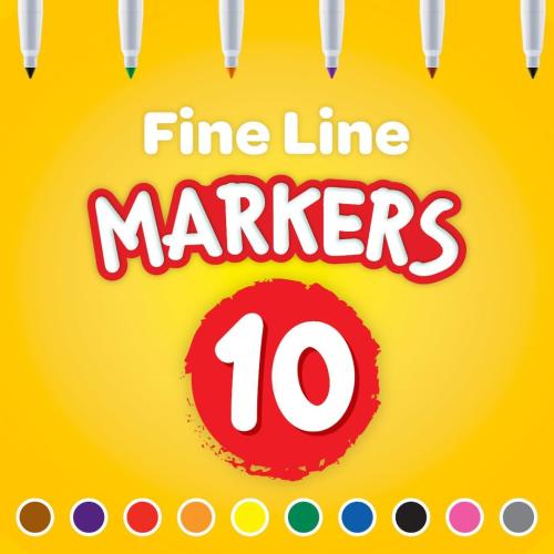 Crayola Fine Tip Markers for Kids 12ct, Bulk School Supplies for Classrooms