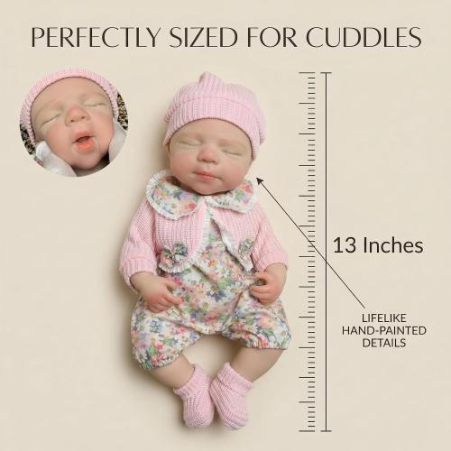 OtardDolls 12 Inch Silicone Reborn Baby Dolls Full Body Realistic Baby Doll Girl Handmade Painted Dolls with Clothes for Kids