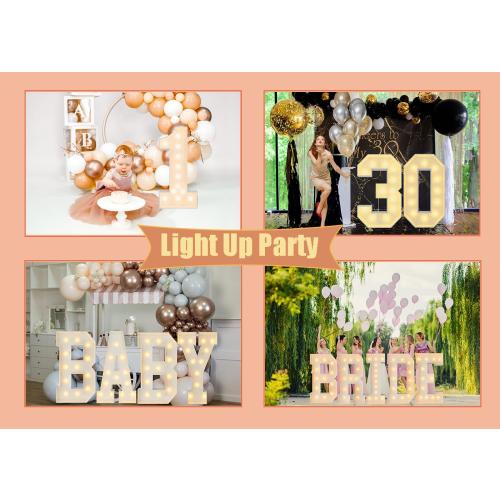 4FT Marquee Numbers, Large Light Up Numbers 1 for 1st Birthday Party Decor