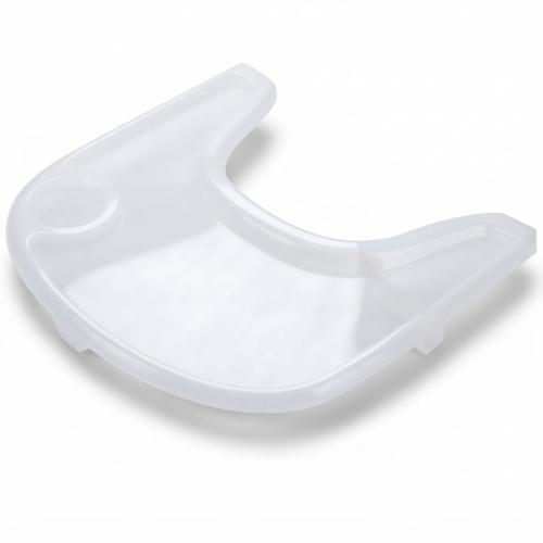Tray Cover for Stokke Tripp Trapp High Chair – Opal | Easy-Clean Glossy Surface with Suction Plate Lock | Perfect Snap-On Fit Protects Original Tray | Dishwasher Safe