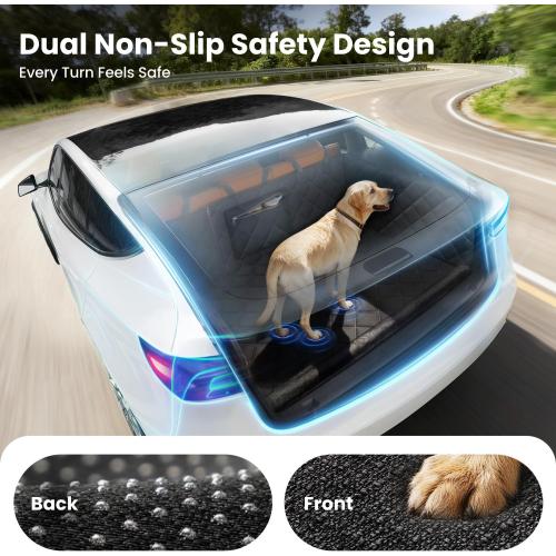 REEVAA SUV Cargo Liner for Dogs, Trunk Cover with Foam Side Walls, XL