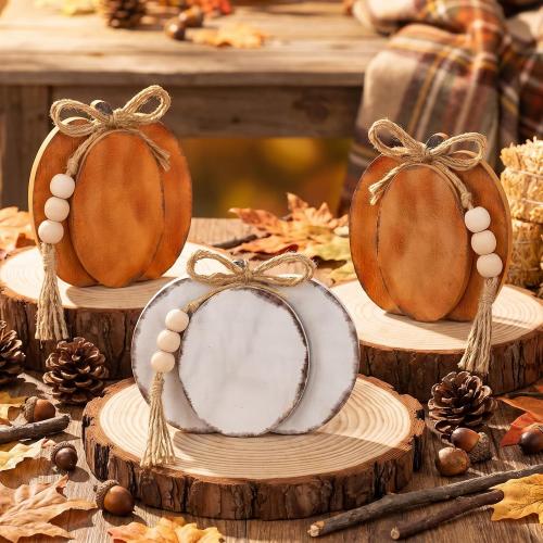 Cinnvoice 3 Pcs Fall Decorations for Home Pumpkin Table Decor