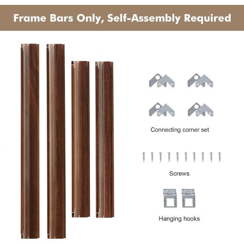 16x20 Canvas Floater Frame for Abstract Wall Art,Walnut Woodgrain
