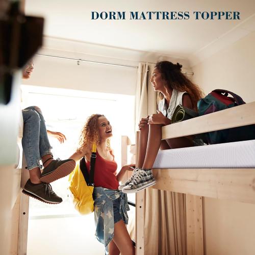 3 Inch Memory Foam Mattress Topper Twin XL, Cooling Gel Bed Topper with Removable Cover, Soft & Pain Relief & Breathable, CertiPUR-US & Oeko-Tex Certified