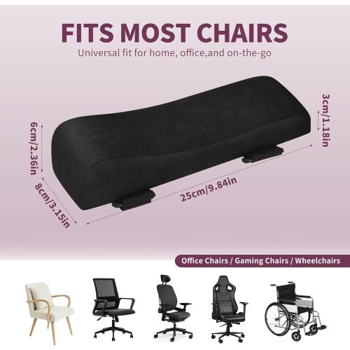 Love&go Office Chair Armrest Pads, Gaming Chair Arm Rest Elbows Pillow (Black)