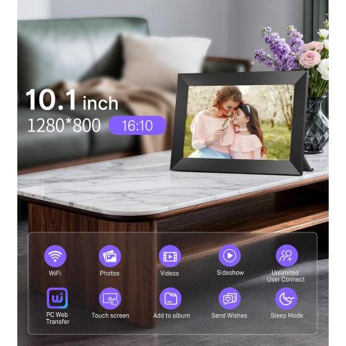 Uhale Digital Picture Frame 10.1 WiFi Electronic Photo Frames 32GB Storage