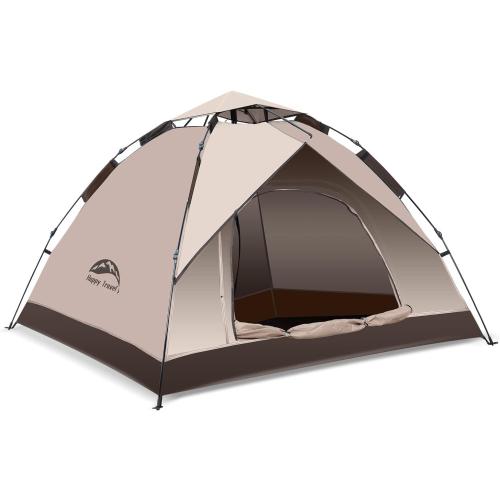 Happy Travel 1/2/3/4 Person Camping Tent, Instant Easy Pop Up Tents for Camping,Automatic Waterproof Family Camping Tent, Easy Set Up Tent,Portable Windproof Dome Tent for Camping Hiking & Traveling