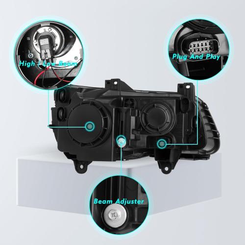 TUSDAR Headlight Assembly Compatible with 2015-2023 Chrysler 300/300C