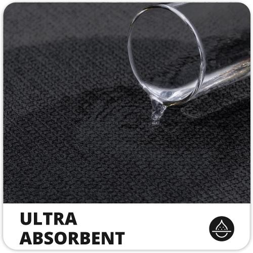 Bosap Bath Mat,Ultra Thin Bathroom Runner Rugs,Large Bath Mats for Bathroom,Quick Dry,Non-Slip,Machine Washable,Low Pile,Bath Rug,Shower Outside,Sink,Home Decor Accessories.Black,3'x5'(36x60inch)