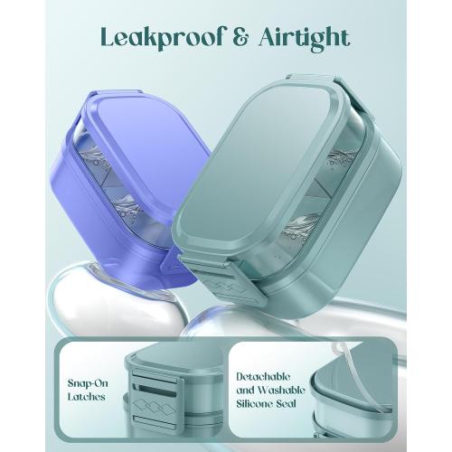 Bento Lunch Box, 65 oz 3-Tier Stackable Lunch Container, Adjustable 2/3 Tier Design, BPA-Free Food-Grade Plastic, Leakproof, Microwave & Dishwasher Safe, Green