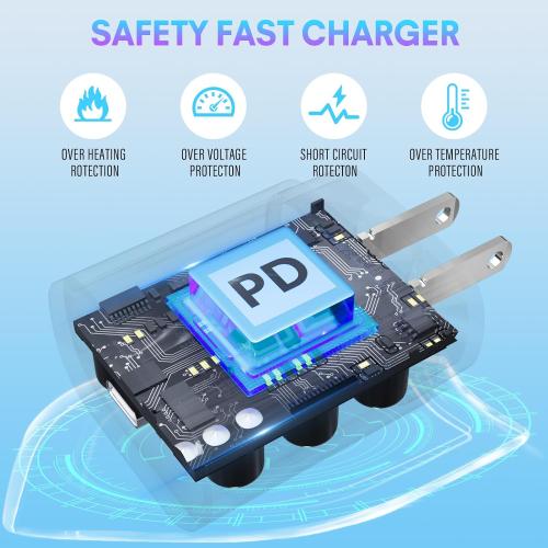 Type C Charger 25W Type C Super Fast Charging Block USB C Charger Cable