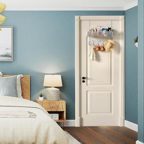 LUCYCAZ Over The Door Hooks Organizer, Door Hanger Storage with Coat Hooks