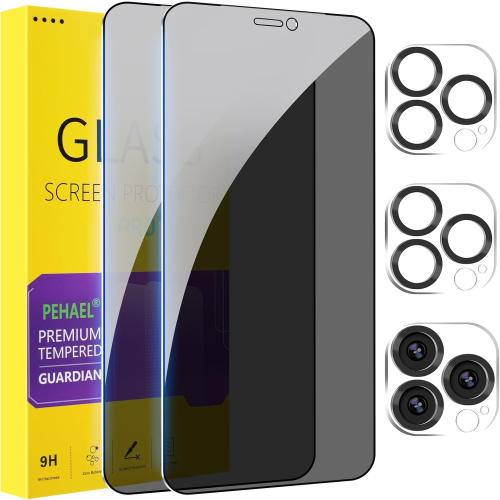 PEHAEL for iPhone 12 Pro Max Privacy Screen Protector Camera Lens Protector