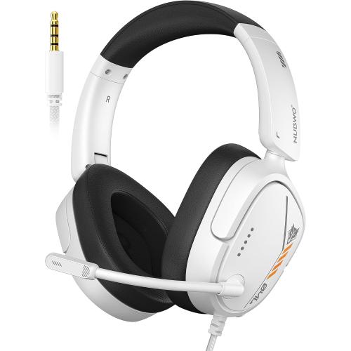 NUBWO HG04L Gaming Headset for PS5/PS4, Xbox Series X|S/Xbox One, Switch – 250g Lightweight, Clear Unidirectional Mic, Soft Memory Earmuffs, 3.5mm Jack for Gaming & Work (Splitter not Included)