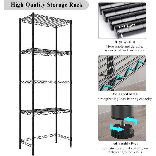 4 Tier Mini Fridge Shelf with Storage Over Mini Fridge Storage and Microwave Stand Height Adjustable Metal Storage Rack for Dorm Kitchen Office(White