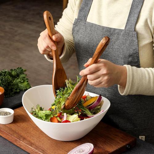 Wooden Spoons for Cooking, **12 Pcs *Teak Wood Kitchen Utensils Set with Spoon Rest - Nonstick Heat Resistant Wooden Cooking Utensils, Natural Healthy Spatula Set for Pots and Pans