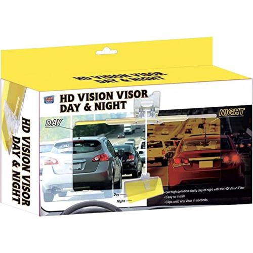Hd Vision Visor -Day Night Reduces Blinding Glare Safe Driving Sun Protection Enhances Color Clarity Contrast