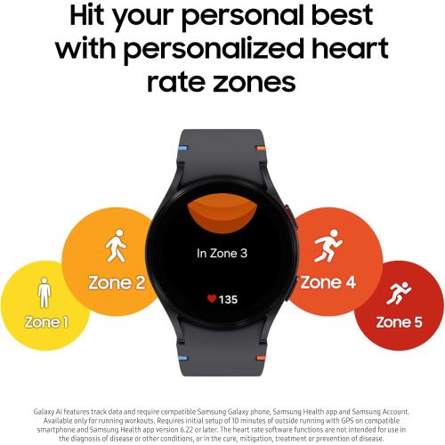 Samsung Galaxy Watch FE 40mm Bluetooth AI Smartwatch w/Fitness Tracking, BIA Sensor, Personalized HR Zones, Heart Rate Tracker, Sleep Monitor, 2024, Pink Gold [US Version, 1Yr Manufacturer Warranty]
