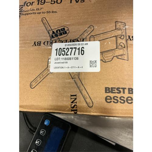 Best Buy Essentials Full Motion TV Wall Mount with Mounting Hardware Included, (New)