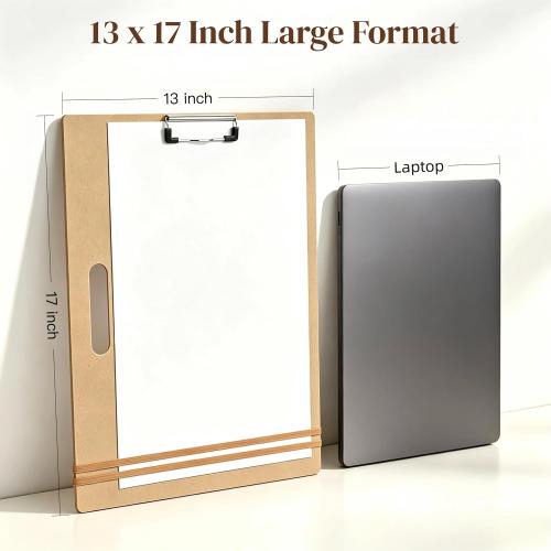 13x17 Drawing Board with Clip, Rubber Bands and Carry Handle