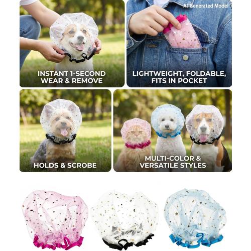 5 Ps Adjustable Mesh Dog Muzzle, Breathable Anti Scavenging Pet Face Guard