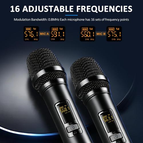 R4-PROS 4 Channel Karaoke Mixer with 2 Wireless Microphones, Bluetooth