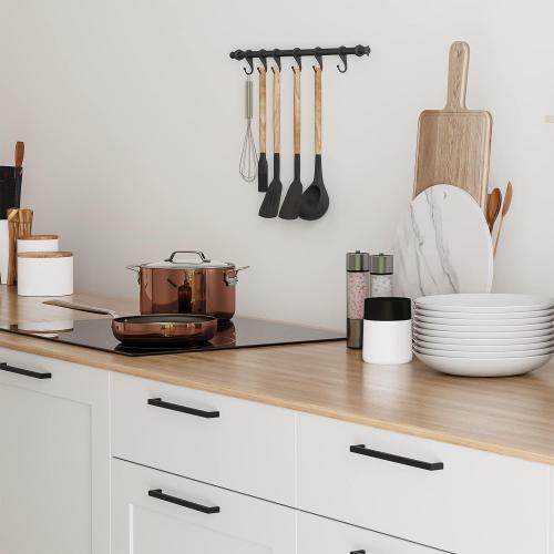 Ravinte Matte Black Cabinet Handles Solid Cabinet Pulls 6-1/4 Inch 30 Pack