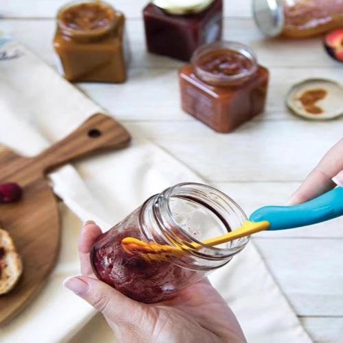 Splatypus Jar Spatula for Scooping and Scraping - Unique Fun Cooking Kitchen Gadgets for Foodies - BPA-free & 100% Food Safe - Crepe Spreader, One Sise, Blue, SP-001