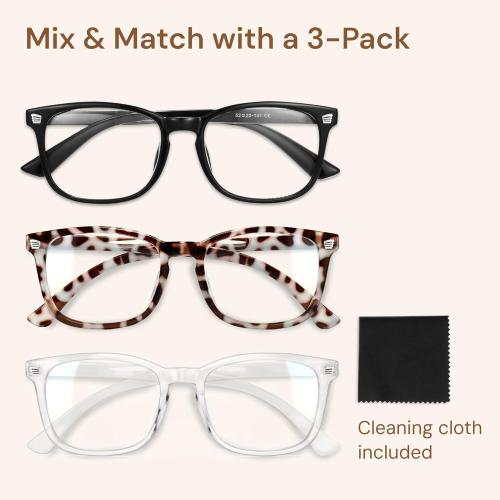 Gaoye Blue Light Glasses for Women - 3 Pack | Computer Glasses, Blue Light Blocking, Stylish Eyewear Frame Accessories
