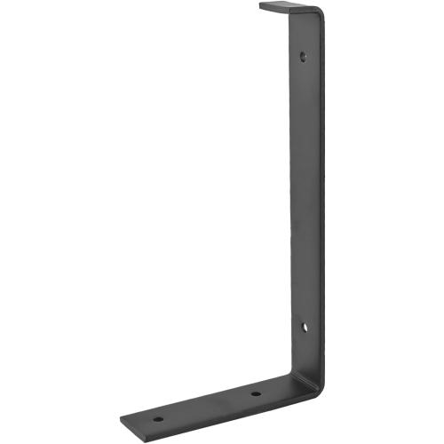 MroMax 1Pcs Wall Shelf Brackets  Heavy-Duty  Metal Shelf Supports L Corner Brace with Lip Black