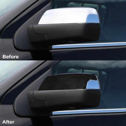 Pair Gloss Black Mirror Caps Cover Compatible with GMC Chevrolet Silverado Sierra 1500 2014-2018/2500 HD 3500 HD 2015-2018 Pick up Replacement for 22919757,22919758.