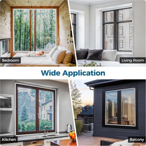 Augblinds DIY Aluminum Window Screen Frame Kit, 2 Sets, 46 in, White