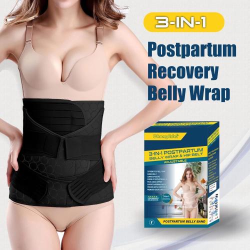ChongErfei 3 in 1 Postpartum Belly Wrap Recovery Band Belt Abdominal Binder