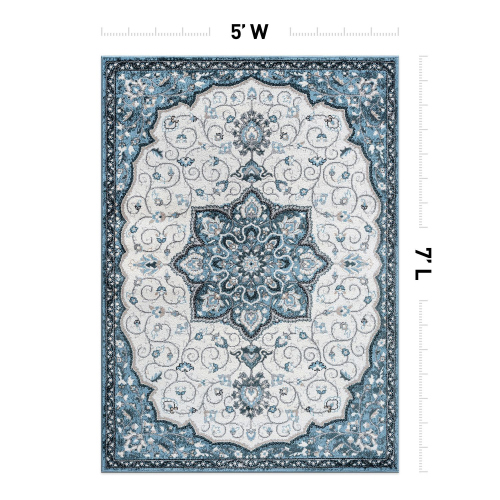 World Rug Gallery Traditional Medallion Area Rug