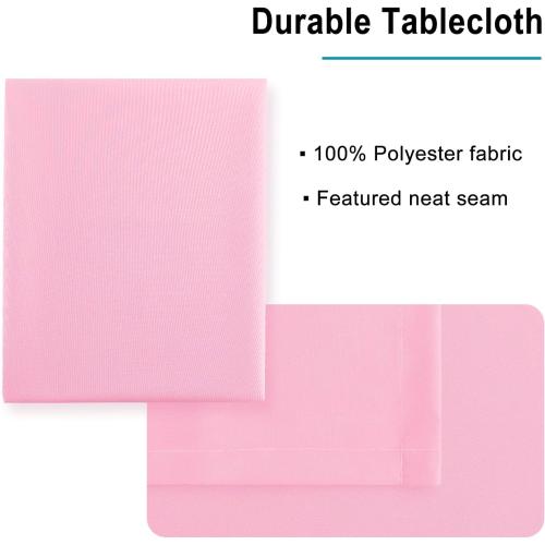Hiasan Pink Tablecloth Rectangle, 54 x 120 Inch, 1 Pack