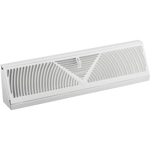 Rocky Mountain Goods 15-Inch Baseboard Register Vent- RoundFlow Design for Maximum Air Flow - Smooth Air Adjust Lever - Heavy Duty Steel - Easy Install