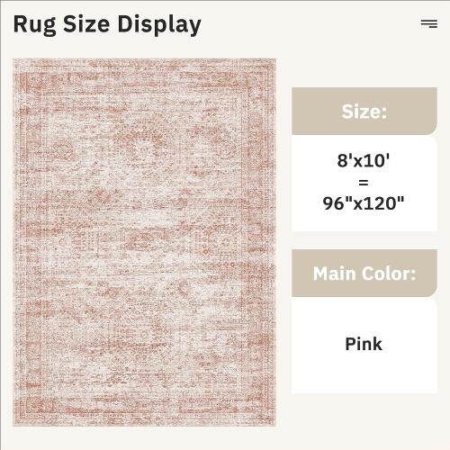 Washable Area Rug 9x12 Large
