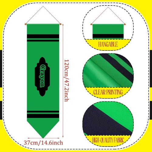 Frienda 6 Pack Back to School Classroom Decor Crayon Hanging Decorations